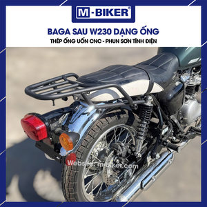 M-BIKER Kawasaki W230 Classic Retro Tail Bag CNC Bent Steel Tube Luggage Rack Retrofit/Upgrade Model - Product Image 6