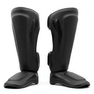 Protector de Piernas Profesional de Cuero para MMA, Espinilleras con Espuma Multidensidad para Kickboxing, Muay Thai, con Logotipo Personalizado, para Entrenamiento - Product Image 6