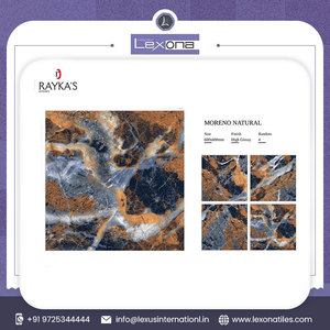Carreaux de porcelaine de qualité supérieure finition haute brillance 600x600mm carreaux vitrifiés numériques d'Inde - Product Image 2