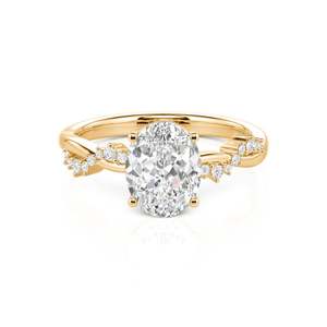 แหวนเงินสเตอร์ลิงทรงวงรีประดับเพชรโมอิสซาไนต์แบบเกลียว Jeulia - Product Image 1