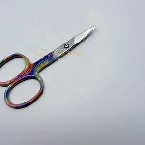 Tijeras Profesionales para Bebés con Diseño de Color en Papel Recubierto, Hoja Curva de Acero Inoxidable, Instrumentos de Belleza con Logotipo Personalizado - Product Image 3