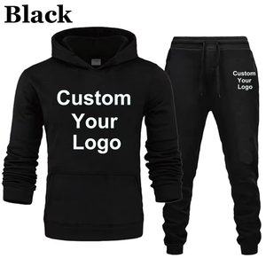 Custom Your Logo Winter Printed Women's <b>Hoodies</b> Pants 2Pcs/Sets Fleece Sweatpants <b>Gym</b> Fitness Elastic Waist Sportswear - Product Image 5