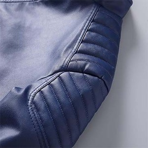 Veste en cuir légère et élégante pour homme, col montant, style urbain, nouvelle collection hiver, prix attractif - Product Image 5