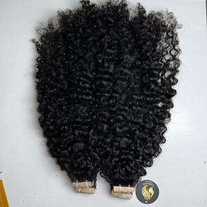 Vente en gros 10A Burmese Curl Tape-in Extensions de cheveux Cuticule alignée brut Cheveux humains vietnamiens Grande remise sur la dentelle HD - Product Image 6