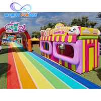 Grand parc gonflable commercial, parc à thème gonflable personnalisable, aire de jeux gonflable combinée pour événements et lieux