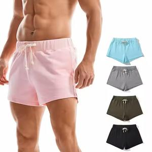 กางเกงขาสั้นผ้าฝ้าย100% ขนแกะเทอร์รี่ขนาด250ก. 3นิ้วสำหรับผู้ชายกางเกงขาสั้นของผู้ชายแบบเย็บปักตามต้องการ - Product Image 1