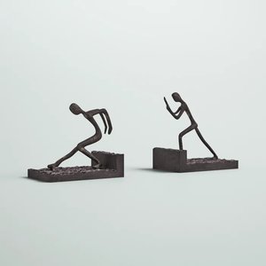 Wholesale Modern Style Wooden Bookends Non-Skid Bookend for Heavy <b>Books</b> for Office or Home Desk <b>Decorative</b> Purpose - Product Image 4