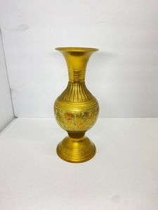 Gravé Indien Artisan Créatif En Laiton Fleur Vase En Gros Coût Nouveau Moderne En Laiton vase Église De Noël Décoratif En Métal Vase - Product Image 2