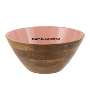Luxury Wooden Salad Bowl Nice Quality Handmade <b>Sweet</b> Bowl Classic Stylish Wholesale New Wooden Serving Bowl - Product Image 4