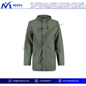 เสื้อกันฝนมีฮู้ดสำหรับทีมกีฬาเจ้าหน้าที่ภาคสนามหรือเครื่องแบบบริษัทเสื้อกันลมกันน้ำงานปักตามสั่ง - Product Image 2