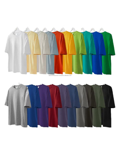 T-shirts tricotés 100% coton décontractés pour hommes manches courtes 220 grammes de tissu léger impression numérique lettrage personnalisé conception vierge - Product Image 1