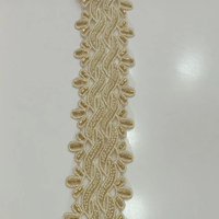 Kushang Tekstil Bordir Cermin Afrika Hiasan Renda Katun Warna Sesuai Pesanan Lembut Lebar 25mm Kemasan Longgar Pakaian Rumah