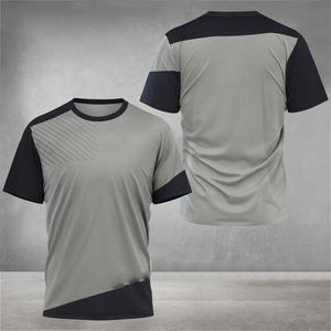 Boutique T-shirt respirant de sport de fitness pour hommes haut à séchage rapide avec nouveau tissu tricoté à manches courtes de sport de tennis d'été - Product Image 5