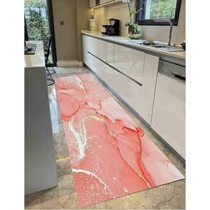 Coral Gold Marble <b>Rug</b>: Non-Slip Accent Carpet, Printed <b>Rug</b>,<b>Chenille</b> <b>Rug</b> - Product Image 5