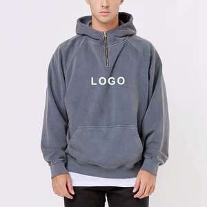 Sudadera de talla grande para hombre, sudaderas con capucha, Jersey, sudaderas con capucha de lana, sudaderas con capucha en blanco de gran tamaño, logotipo personalizado básico, mezcla de algodón - Product Image 1
