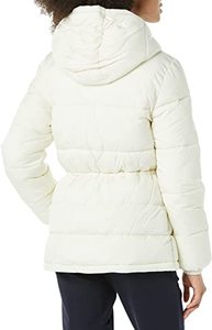 Chaqueta acolchada de peso pesado de diseño personalizado Golden Weather 2025 para mujer abrigo de invierno de burbujas con chaqueta Parka de cintura con cordón - Product Image 3