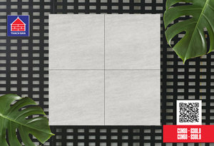 Azulejos de porcelana gris modernos 60x60 acabado mate impresión antibacteriana aspecto de piedra baldosas de suelo Premium Vietnam fábrica para habitación - Product Image 3