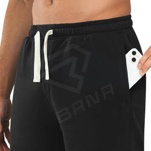 Pantalones Cortos Deportivos Personalizados con Logotipo para Hombre, 100% Algodón, Diseño Sólido, Ropa Deportiva Informal para Correr, Resistente al Viento - Product Image 5