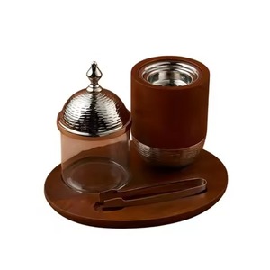 Quemador de Incienso de Metal de Latón de Lujo con Recubrimiento Plateado, Fragancia de Sándalo Perfumado para Ambientador, Maceta Decorativa - Product Image 3