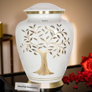 โกศบรรจุอัฐิทองเหลืองรูปต้นไม้แห่งสันติภาพ สำหรับผู้ใหญ่ คุณภาพพรีเมียม งานฝีมือประดับตกแต่งสำหรับงานศพ - Product Image 1