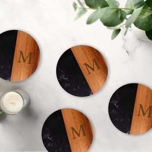 Posavasos de Madera de Lujo Hechos a Mano, Ecológicos, de Grado Alimenticio, Diseño Indio, Personalizables, Venta al Por Mayor - Product Image 2