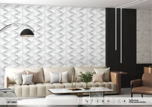 กระเบื้องพอร์ซเลนเคลือบเงาแบบดิจิตอลลายเรขาคณิต ขนาด 2x2 ฟุต รุ่น S60-Glossy Surface ลาย 3 มิติ ขนาด 600x600 มม. สำหรับห้องครัว - Product Image 3