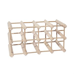 Portabottiglie in Legno di Faggio WELL HOME per 12 Bottiglie, Soluzione di Stoccaggio Elegante e Resistente - Product Image 1