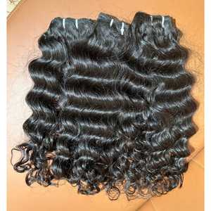 100% Remy Raw Indian Temple Hair Bundle Top Seller Extensions de cheveux humains au corps lâche avec Style de vague naturelle - Product Image 6