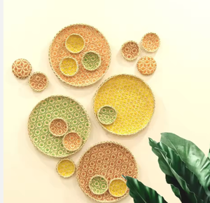 Bandeja para servir de bambú con forma de flor redonda multifuncional Tamaño personalizado Cocina decorativa y uso doméstico Plat - Product Image 3