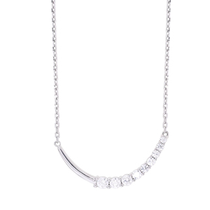 Sparkling Beauty 0.50Ct Collar de moissanita en oro blanco de 14 quilates 18 pulgadas Estilo sofisticado en venta al por mayor - Product Image 1