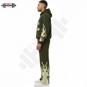 ชุดวอร์มผ้าฝ้ายสำหรับวิ่งจ๊อกกิ้งไซส์ใหญ่พิเศษสำหรับฤดูหนาวกางเกงปล่อยเหงื่อผ้าฝ้าย100% ตามสั่ง - Product Image 6