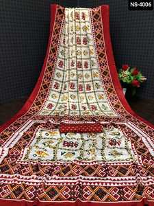 Ropa de seda con estampado de paquistaní indio para mujer, Material de blusa Regular, para boda y Festival - Product Image 4