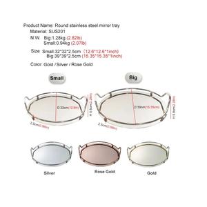 Plateau en métal et vaisselle en cuivre de couleur naturelle Ensemble de trois plats et assiettes modernes personnalisés - Product Image 3