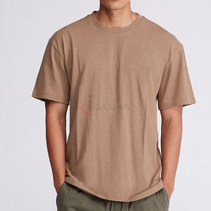 Wholesale Heavyweight Cotton T <b>Shirt</b> for <b>Men</b> Oversized Blank Tee High Quality <b>Thick</b> Custom Screen Print Graphic Tee - Product Image 3