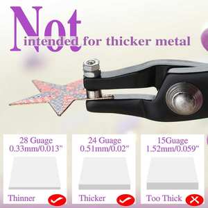 Pince à perforer professionnelle en acier au carbone de 1.5mm 5in mâchoire courte perforateur unique outil de fabrication de bijoux en gros OEM - Product Image 5