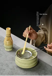 Ensemble de <span class=keywords><strong>thé</strong></span> matcha en bambou, comprenant un fouet à <span class=keywords><strong>thé</strong></span> Harmony, un bol de style japonais, une cuillère de cérémonie et un pinceau à matcha - Product Image 4