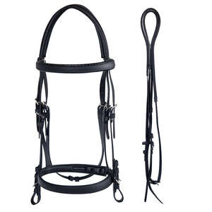 Premium Horse Bridle Leather Soft Padded Adjustable Durable Stylish Comfortable Riding Training <b>Show</b> Dressage <b>Jumping</b> Western - Product Image 2