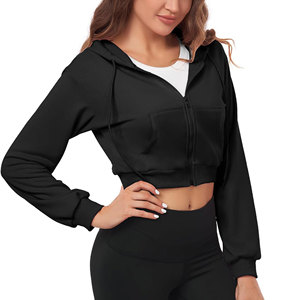 Women's Hoodies Crop Hoodie Casual Pullover Sweatshirt Wholesale Custom High Quality Fitness Wear - Product Image 6
