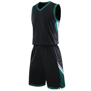 Nueva llegada de los hombres de baloncesto uniforme juvenil transpirable negro rojo Jersey diseño más opción de tamaño para los niños - Product Image 1