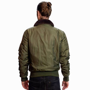 แจ็คเก็ตบอมเบอร์ผู้ชายแบบหนา สำหรับฤดูใบไม้ร่วง ลายปักแบบแพทช์เวิร์ค ด้านหน้ากันน้ำ แบบกลับด้านได้ สกรีนโลโก้ได้ - Product Image 6