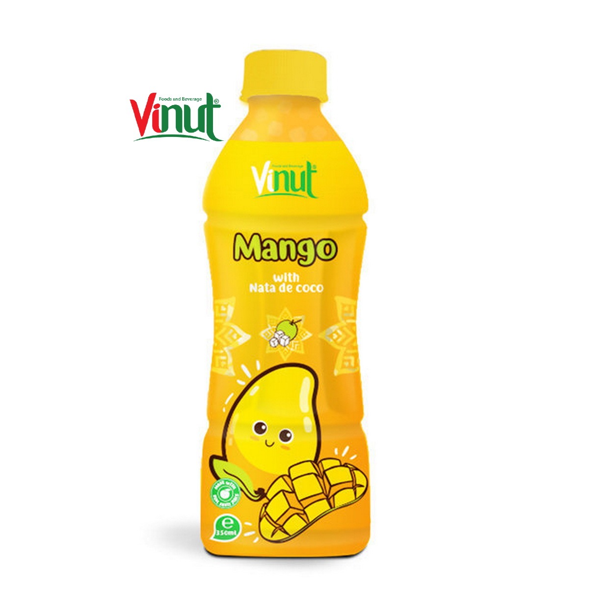 350 мл Vinut в бутылках сок манго с nata de coco без добавления сахара индивидуальная упаковка Фирменная Этикетка OEM