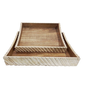 Best Square Wooden <b>Tray</b> for Home Decor Christmas <b>Vanity</b> Perfume Jewelry Organizer Ramadan Fruit Food Serving <b>Tray</b> - Product Image 6