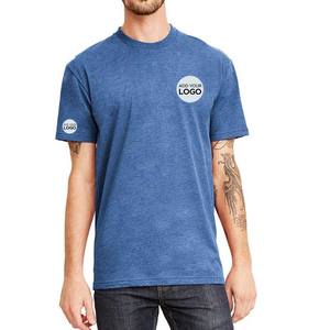 T-shirts classiques pour hommes, coupe ajustée, manches courtes, mélange polyester/coton, avec options personnalisables - Product Image 1