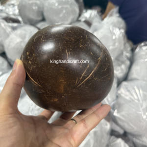 Cuenco de cáscara de coco natural con interior de laca brillante-Utensilios de cocina decorativos, seguros para alimentos y sostenibles para regalar - Product Image 6