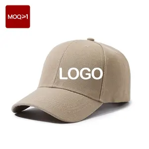 Hat Manufacturers High Quality Solid Color Logo Customized Blank Baseball Cap 6 Panel Baseball Cap Casual Sunscreen Dad Hat