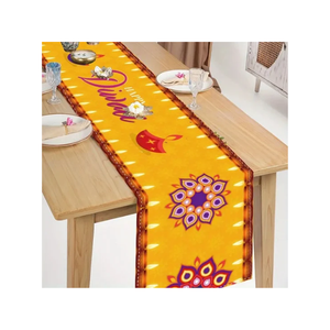 Chemin de table en coton 100% écologique, tissage panier, 260 GSM, certifié GOTS, lavable, durable, approvisionnement en vrac, décoration de table pour le dîner - Product Image 4
