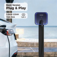 Chargeur de voiture électrique intelligent certifié CE pour la maison, sans fil, 7,4 kW, 11 kW, 22 kW, borne de recharge murale, type 2, station de recharge pour voiture électrique, UE