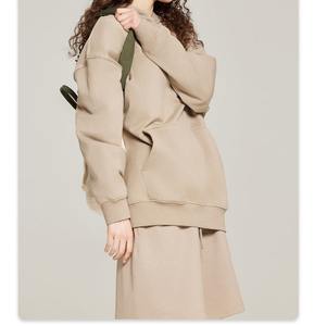 350g เสื้อมีฮู้ดผ้าฟลีซหนาสีทึบของผู้ชายเสื้อมีฮู้ดแบบสวมหัวธรรมดาเสื้อมีฮู้ดลำลองไซส์ใหญ่พิเศษโลโก้พิมพ์ลายออกแบบได้ตามต้องการ - Product Image 2