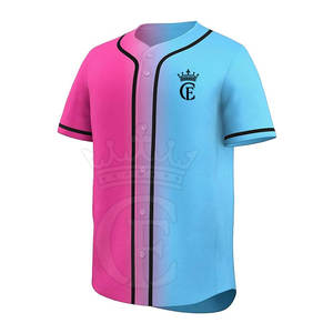 เสื้อเจอร์ซีย์เบสบอลติดกระดุมเสื้อเจอร์ซีย์สีทึบผลิตจากปากีสถาน - Product Image 2