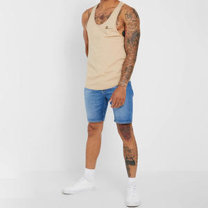 Retailer Men Sleeveless Racerback Tank Top & <b>Vest</b> Cotton Bamboo Fiber Front Logo Blank Design Quick Dry & Breathable - Product Image 3